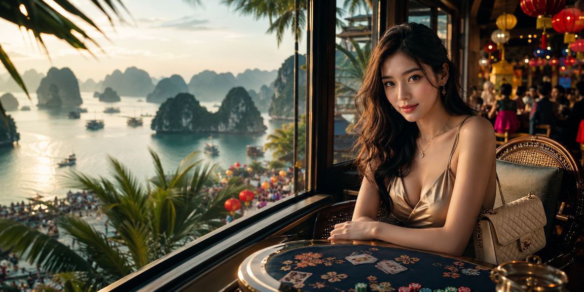 Người dùng tại Hạ Long vừa uống cà phê vừa kiểm tra giao dịch tài khoản cá cược