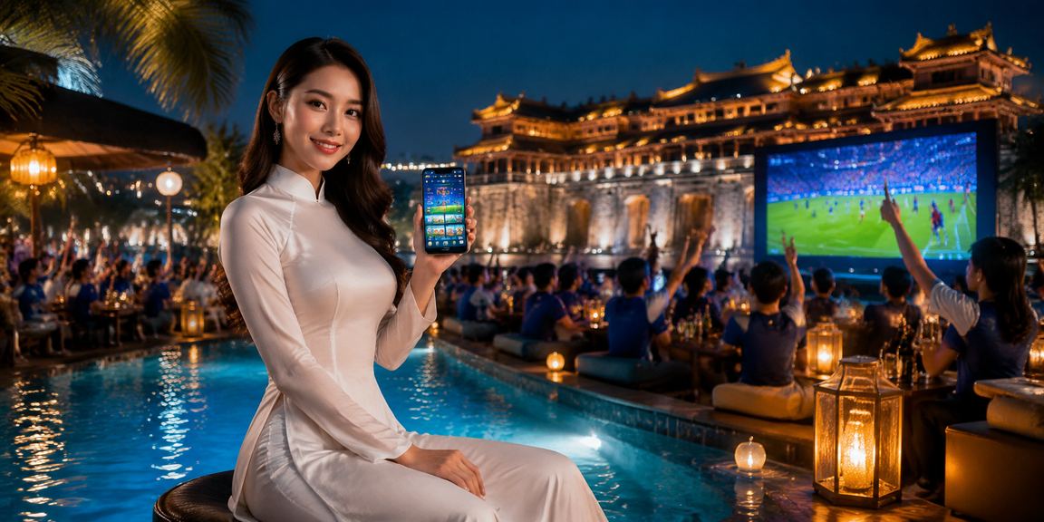 Người dùng tại Huế thưởng thức cá cược bóng đá có trách nhiệm trong không khí lễ hội áo dài